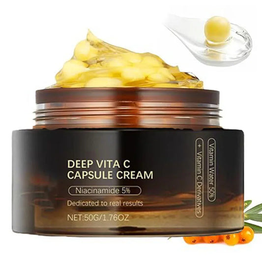Deep Vitamin C Golden Capsule Face Moisturizer – Hydrating & Whitening Cream