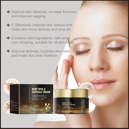 Deep Vitamin C Golden Capsule Face Moisturizer – Hydrating & Whitening Cream