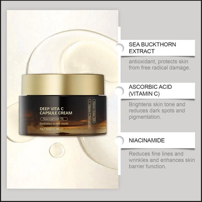 Deep Vitamin C Golden Capsule Face Moisturizer – Hydrating & Whitening Cream