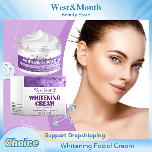 West&Month Whitening Cream – Anti-Melanin, Fade Pigmentation & Dark Spots, Hydrating Face Cream 50g