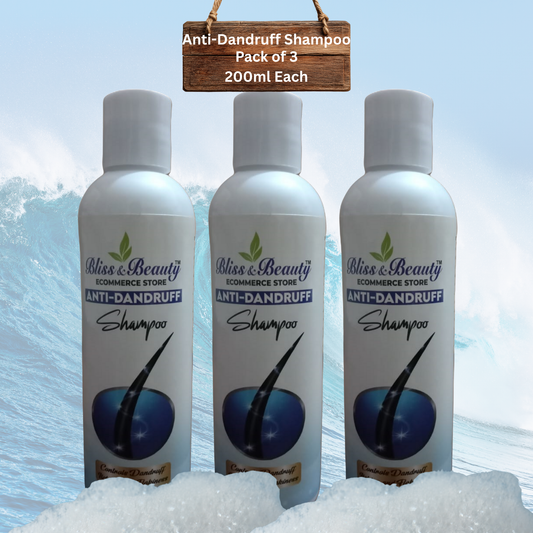 Bliss & Beauty Anti-Dandruff Shampoo Pack of 3 – 200ml Each | Dandruff Control & Nourishing Scalp Care