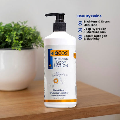 Brightening Body Lotion 500ml – Hydrating & Moisturizing with Niacinamide, Arbutin & Glutathione for Dry Skin, Collagen Boost & Even Skin Tone