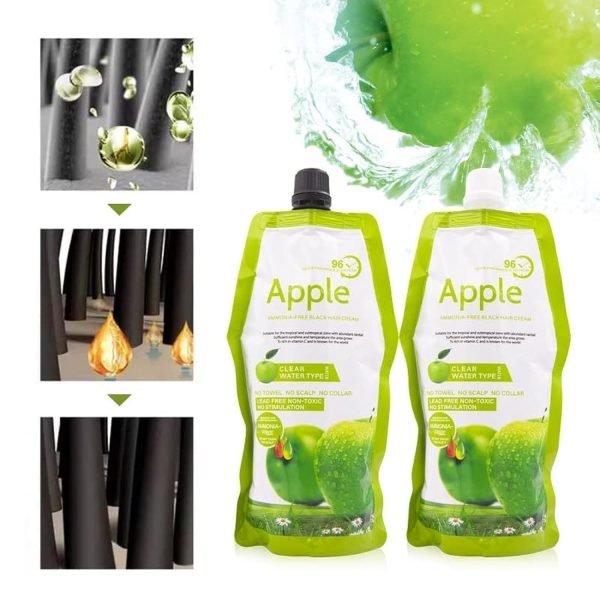 Apple Hair Color 500ml – Ammonia-Free Dark Brown Hair Color Cream | Natural, Long-Lasting & Nourishing Formula