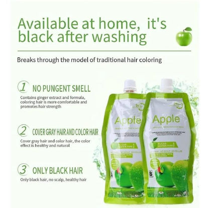 Apple Hair Color 500ml – Ammonia-Free Dark Brown Hair Color Cream | Natural, Long-Lasting & Nourishing Formula