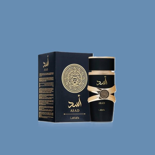 Lattafa Asad Eau De Parfum for Men – Amber Woody Long Lasting Perfume 100ml