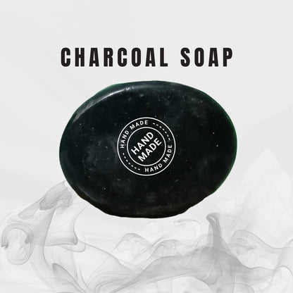 Charcoal Deep Cleansing Soap with Tea Tree, Coconut Oil & Vitamin E – Detox, Oil Control & Clear Skin Formula – 100g