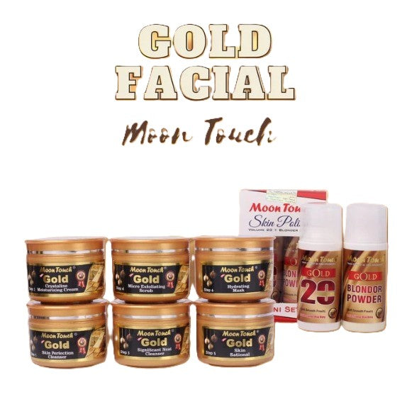 Gold Facial Set 50ml with Mini Polisher + Free Sponge – Gold Extract Hydra Brightening Treatment for Glowing, Youthful Skin