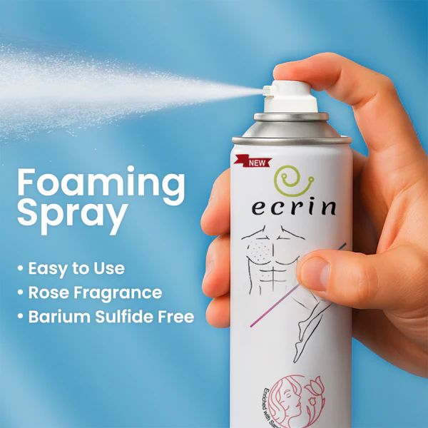 Ecrin Hair Removal Foaming Spray 200ml – Advanced Formula for Smooth, Silky Skin | Safe & Refreshing Fragrance