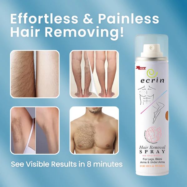 Ecrin Hair Removal Foaming Spray 200ml – Advanced Formula for Smooth, Silky Skin | Safe & Refreshing Fragrance