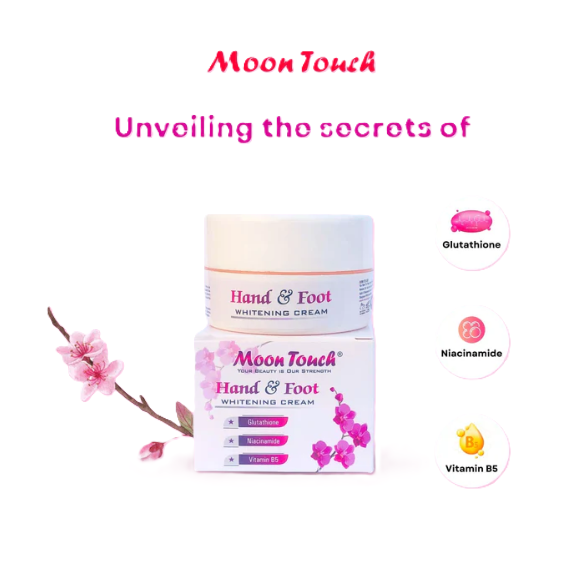 Moon Touch Hand & Foot Whitening Cream (100ml) – Natural Brightening & Moisturizing Formula for Soft, Glowing Skin