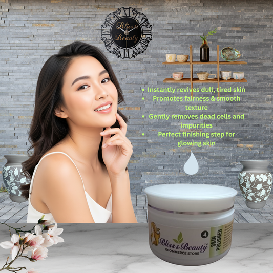 Bliss & Beauty Skin Polisher – 126g | Radiant Glow & Deep Exfoliation Formula with Walnut Shell Powder | For All Skin Types