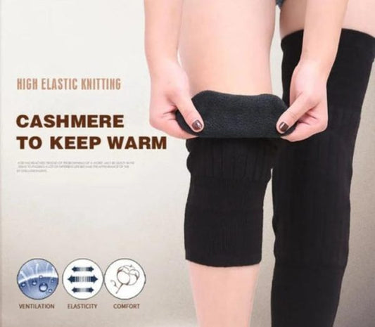 Unisex Wool Knee Length Leg Warmers – Black, Warm & Stylish