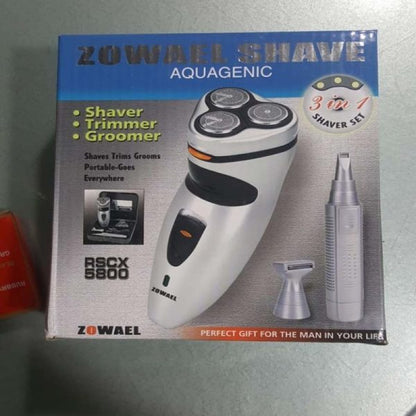 Zowael RSCX-5800 3-in-1 Shaver Set | Rechargeable Shaver, Trimmer & Groomer